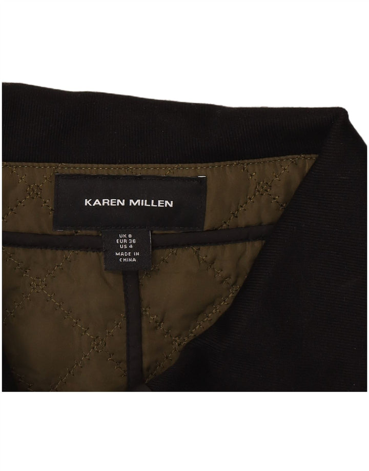 Karen Millen Damen Steppjacke UK 8 Small Grün Polyester