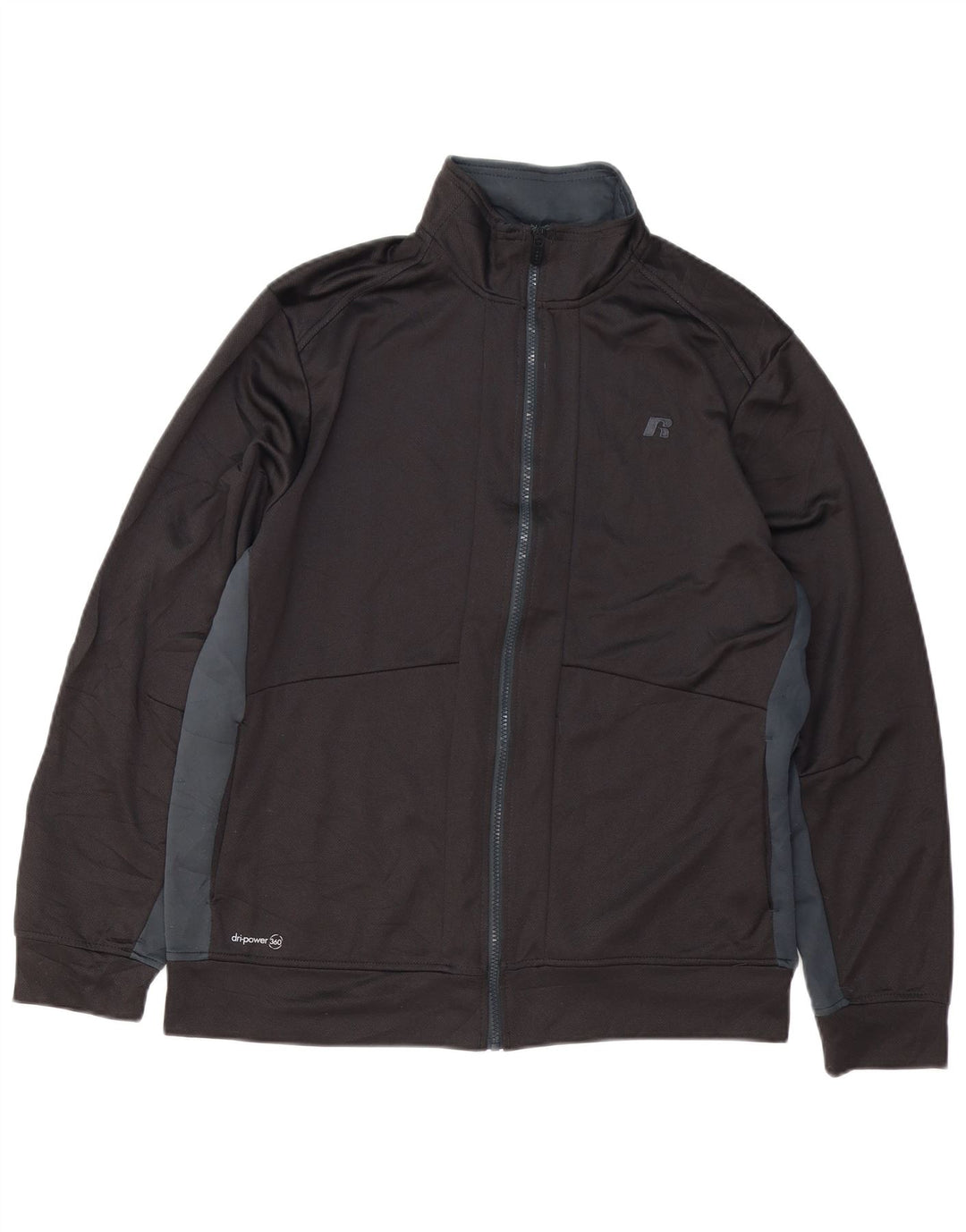 RUSSELL ATHLETIC Herren-Trainingsanzug-Top-Jacke, UK 38/40, mittelschwarz
