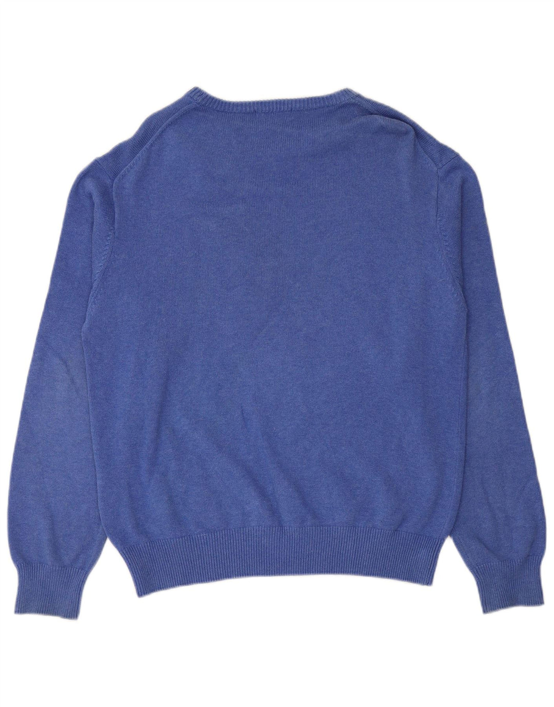 Gant Herren-Pullover mit U-Boot-Ausschnitt, groß, aus blauer Baumwolle