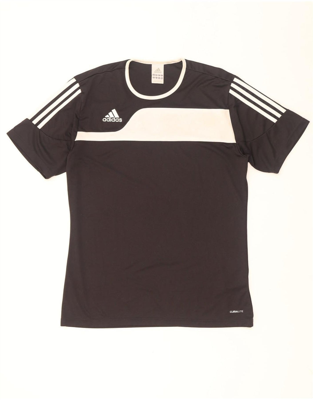 Adidas Herren Climalite T-Shirt Top Medium Schwarz Colourblock Polyester