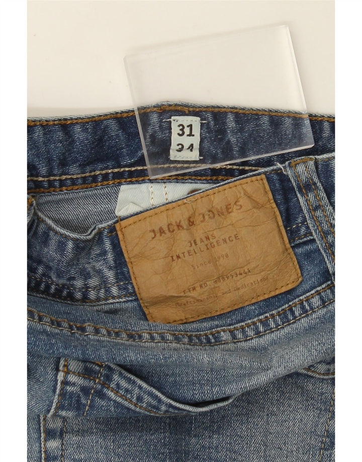 JACK & JONES Herren Tim Slim Jeans W31 L31 Blaue Baumwolle