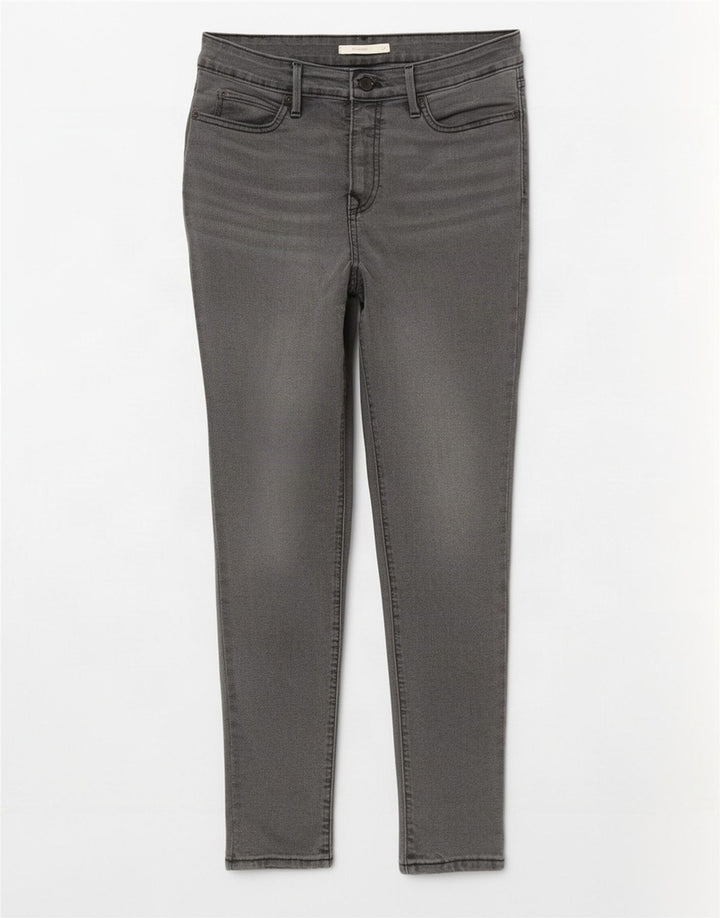 Levi's Damen 711 Skinny Jeans W27 L27 Graue Baumwolle