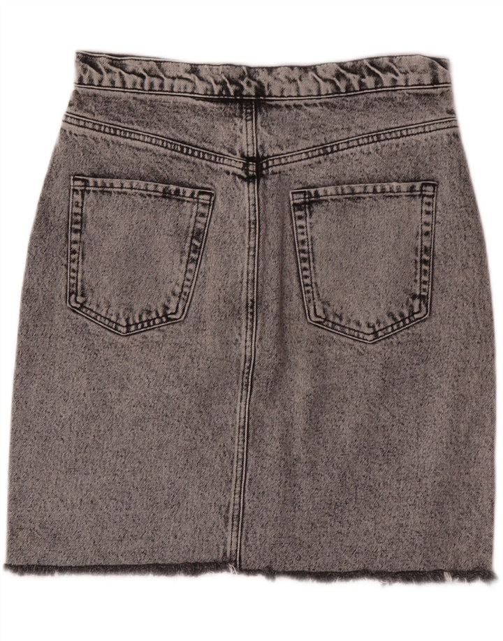 Zara Damen Jeansrock Large W30 Grau