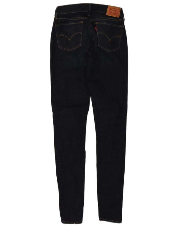 Levi's Damen 710 Super Skinny Jeans W27 L32 Marineblau Baumwolle