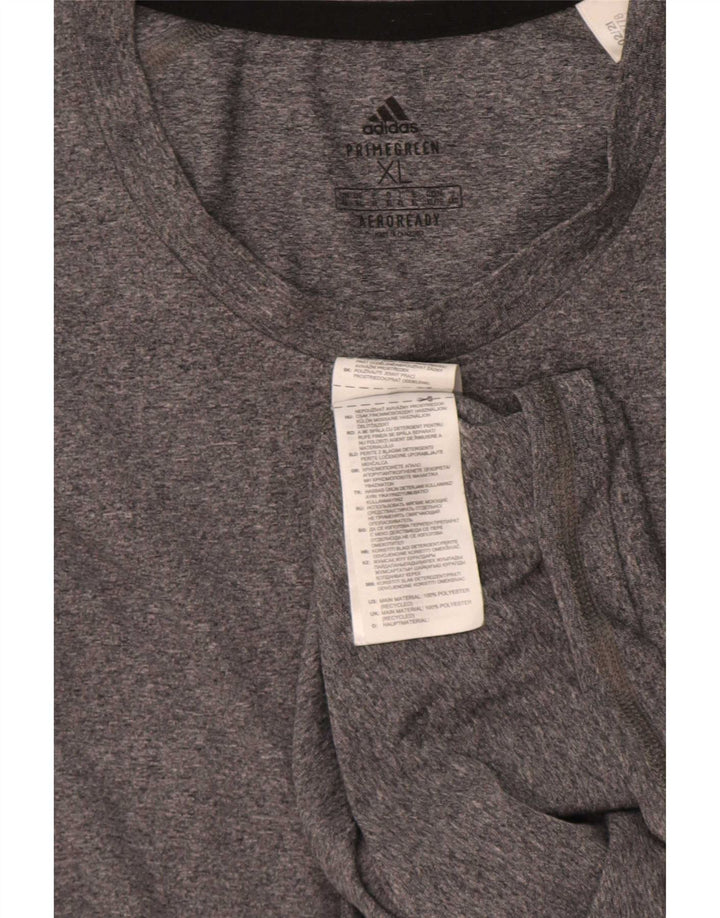 Adidas Herren Aeroready T-Shirt Top XL Grau geflecktes Polyester