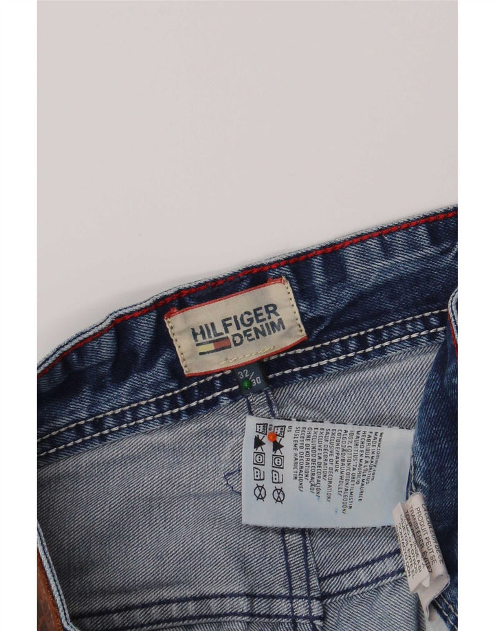 Tommy Hilfiger Herren Straight Jeans W32 L30 Blaue Baumwolle