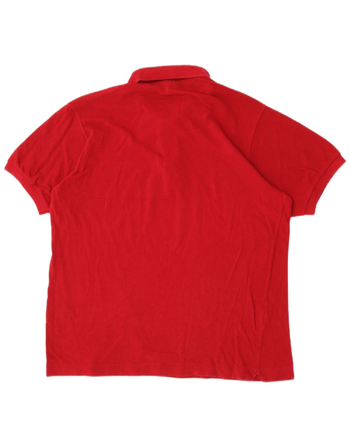 Lacoste Herren-Poloshirt, Größe 6 XL, rote Baumwolle