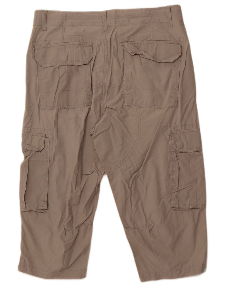 CALVIN KLEIN Herren Cargo Bermuda Shorts W32 Mittelgraue Baumwolle