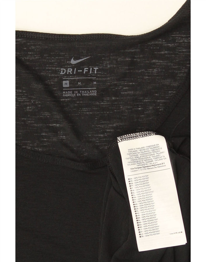 Nike Damen Dri Fit Weste Top UK 14 Medium Schwarz Polyester