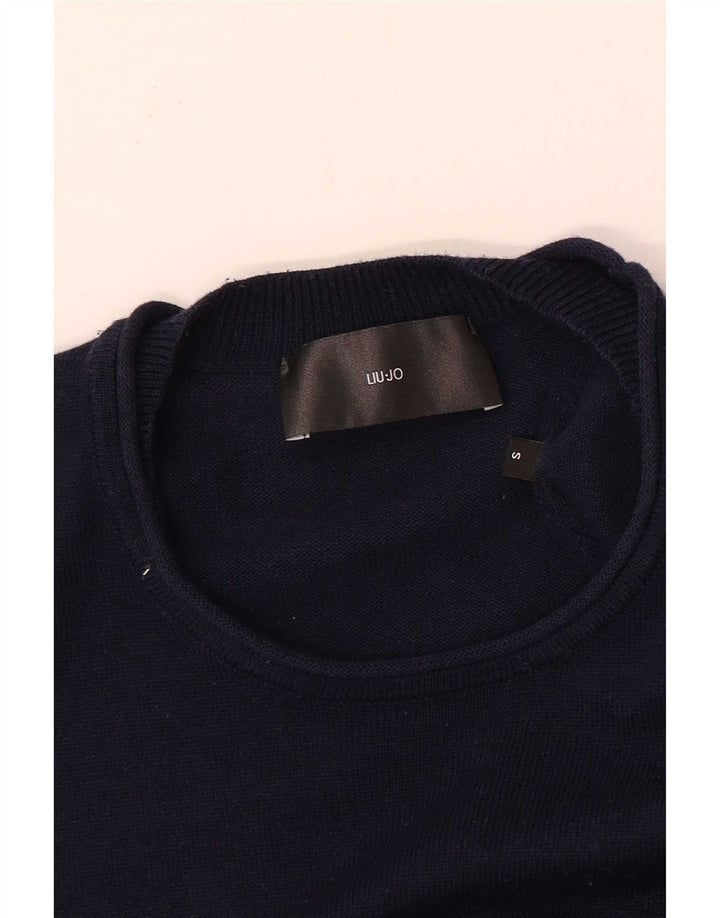 Liu Jo Herren-Pullover mit Rundhalsausschnitt, Größe S, Marineblau