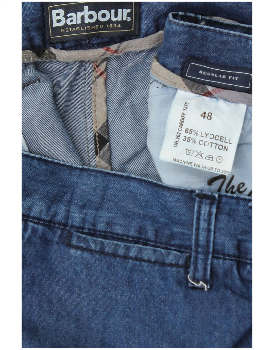 Barbour Damen-Jeans mit normaler Passform, gerade Passform, XL, W36, L27, blaues Lyocell