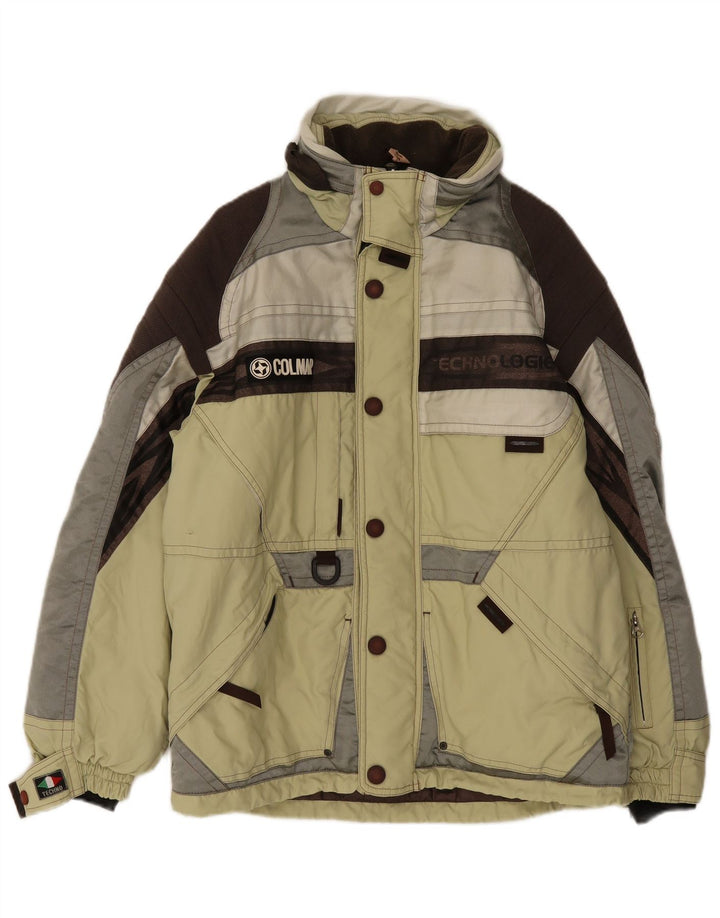 Colmar Herren-Skijacke mit grafischer Kapuze, US 42, groß, grün, Farbblock