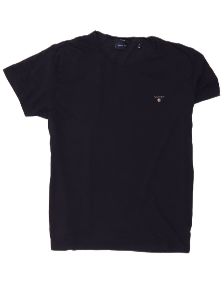 Gant Herren Regular T-Shirt Top XL Marineblau Baumwolle