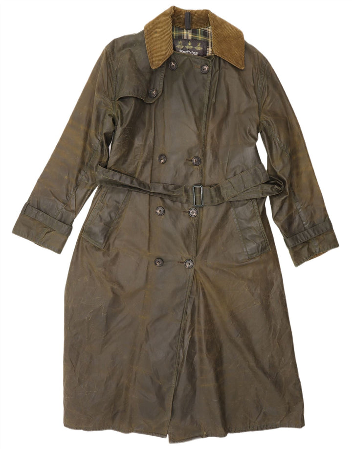 BARBOUR Damen-Trenchcoat aus gewachster Baumwolle EU 34 XS Khaki Cotton Classic