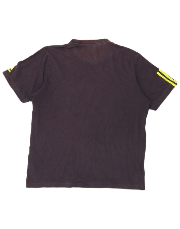 Adidas Herren-T-Shirt mit Grafik, groß, marineblau, Baumwolle