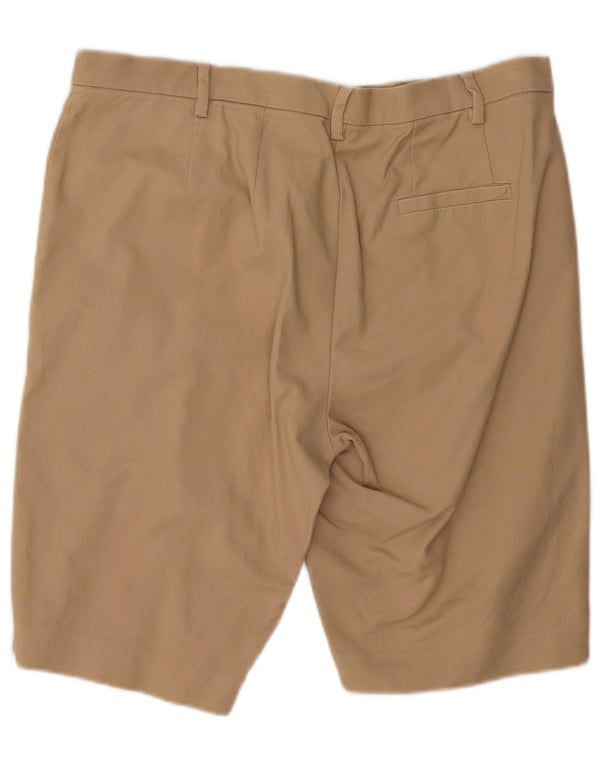 Marks & Spencer Womens Chino Shorts UK 16 Large W34 Beige Cotton