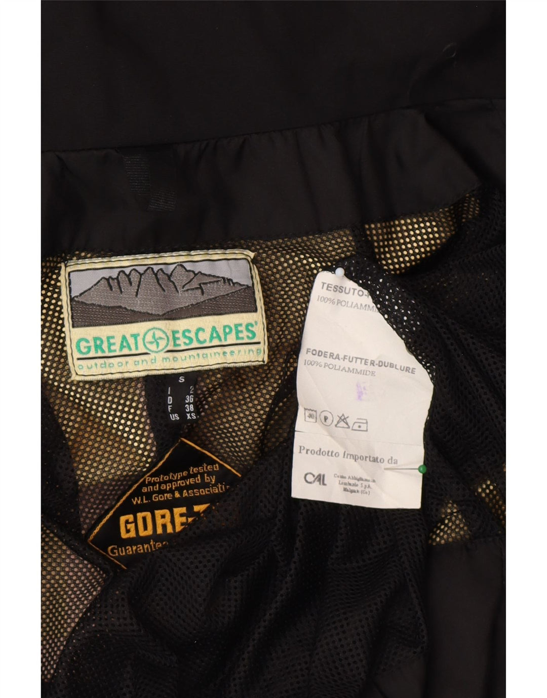 Great Escapes Herren Gore-Tex Windjacke UK 38 Mittelgelb