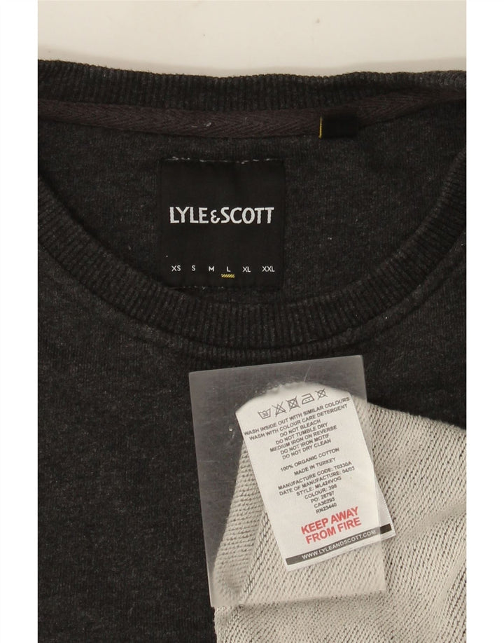 Lyle & Scott Herren-Sweatshirt, Pullover, Größe L, Grau, Baumwolle