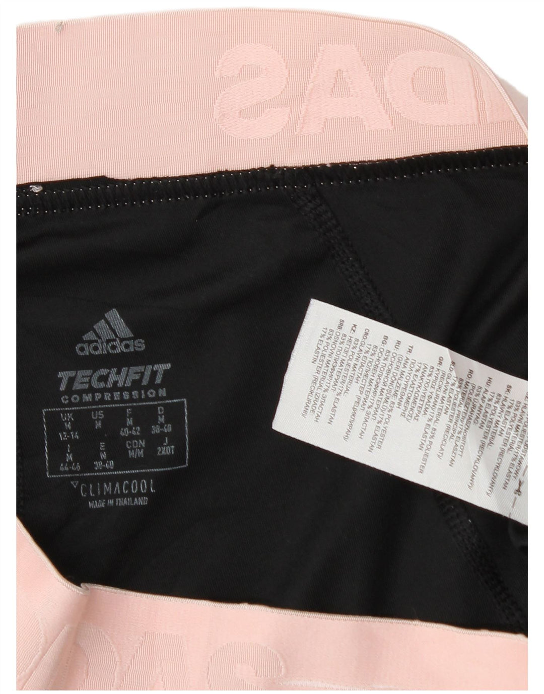 Adidas Damen Graphic Leggings UK 12/14 Mittelschwarzes Colourblock-Polyester