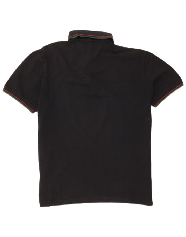 Fred Perry Herren-Poloshirt, mittelschwarz, gestreift, Baumwolle