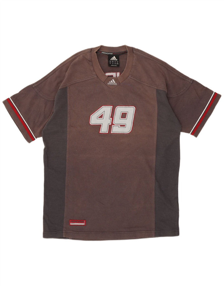 ADIDAS Herren Grafik T-Shirt Top XS Grau Colourblock Baumwolle