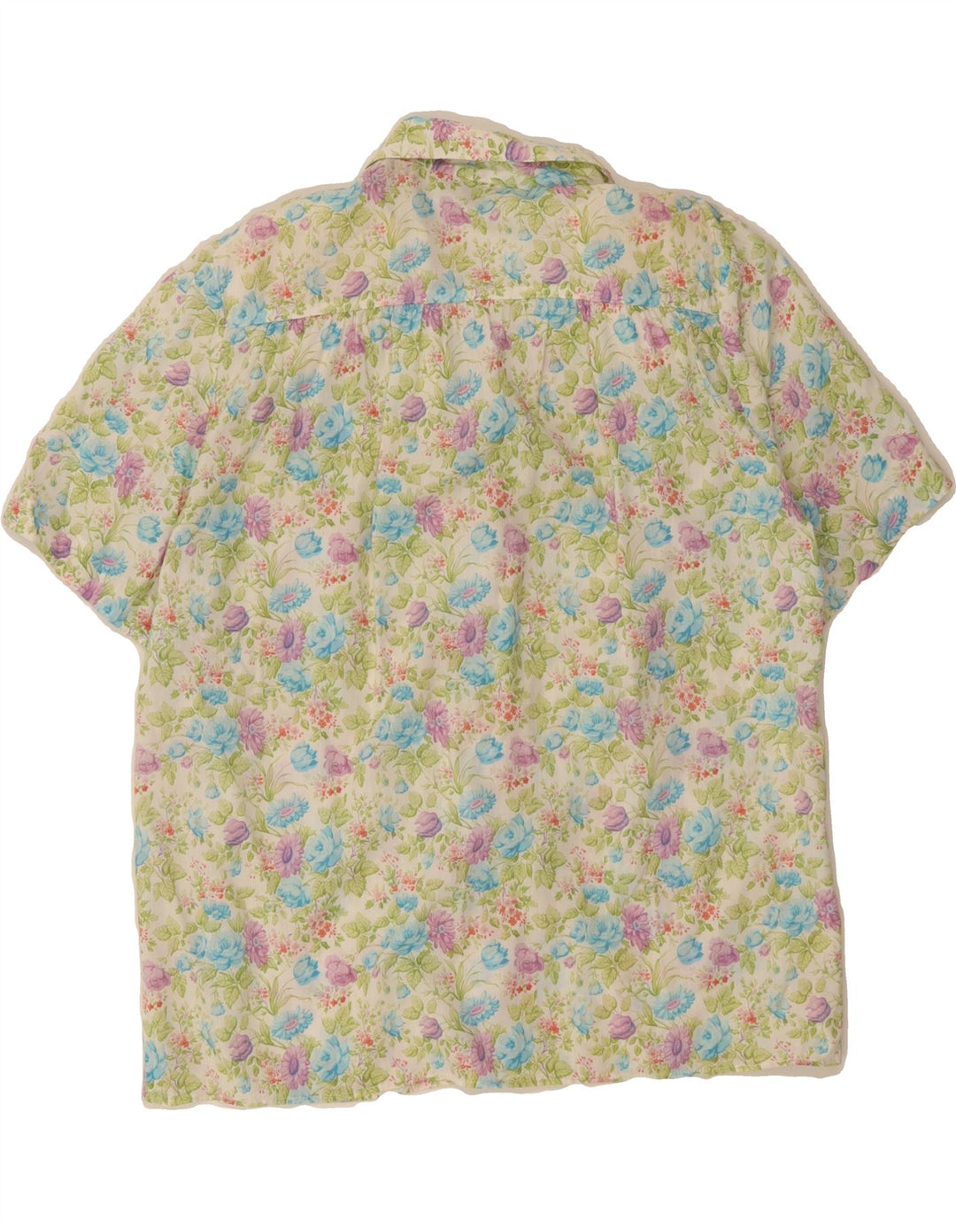 LUISA SPAGNOLI Womens Short Sleeve Shirt IT 44 Medium Multicoloured Floral Vintage Luisa Spagnoli and Second-Hand Luisa Spagnoli from Messina Hembry 