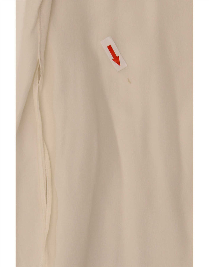 Massimo Dutti Damen Hemdbluse EU 36 XS Weiße Seide