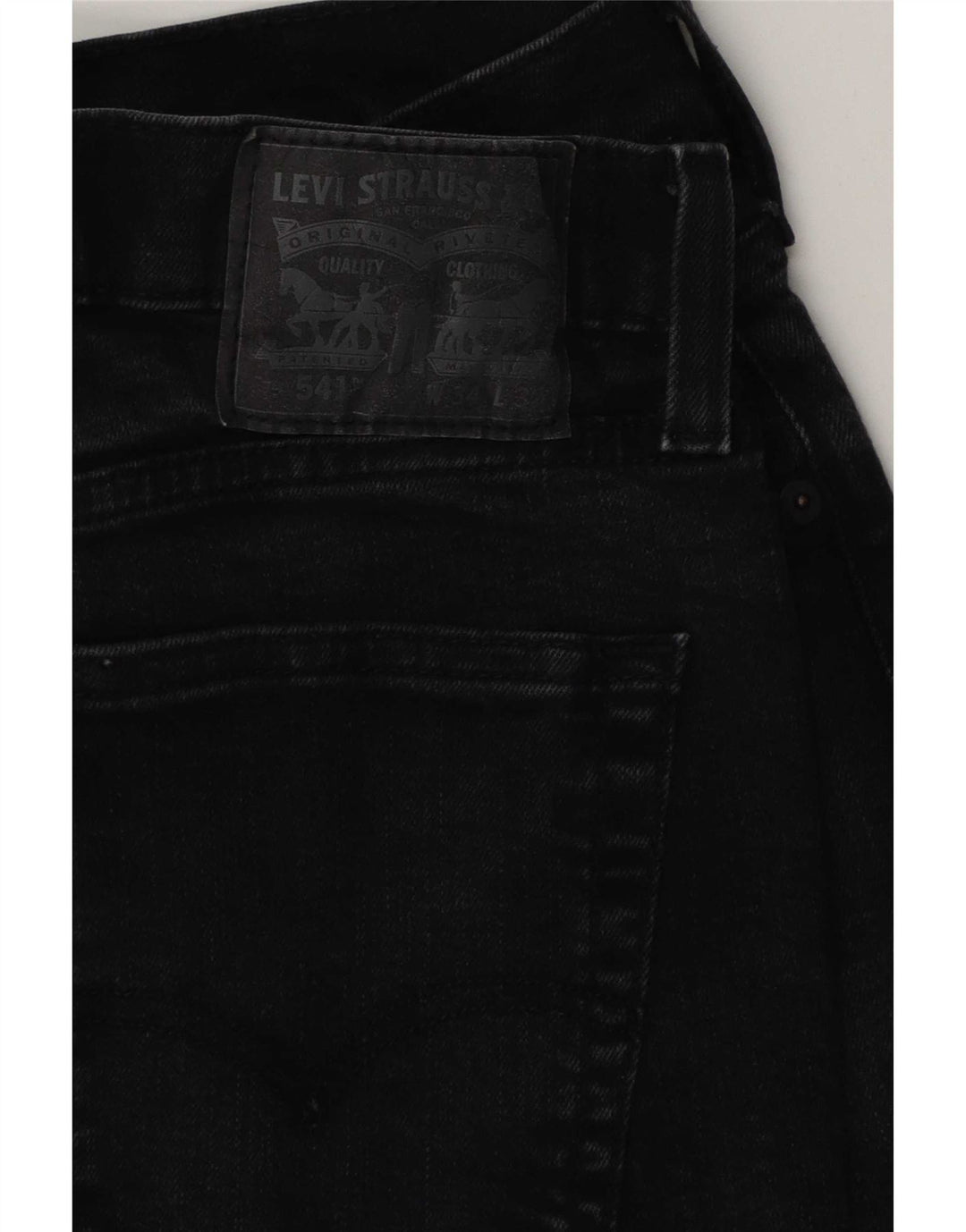 Levi's Herren 541 Tapered Jeans W34 L32 Schwarze Baumwolle