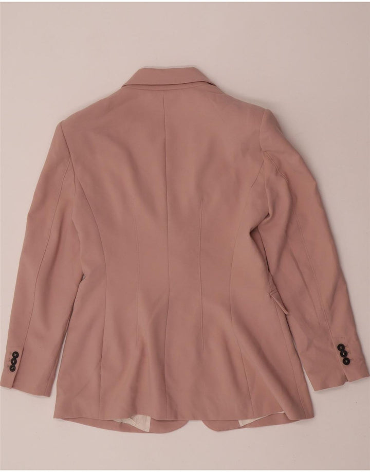 Zara Damen-Anzug mit 2 Knöpfen, 2-teilig, UK 16, Größe L, W32, L31, Rosa, Polyester