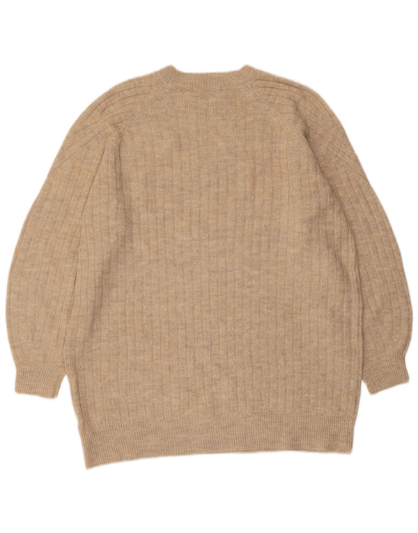MARKS & SPENCER Damen-Pullover mit Rundhalsausschnitt, Gr. 14, Mittelbeige