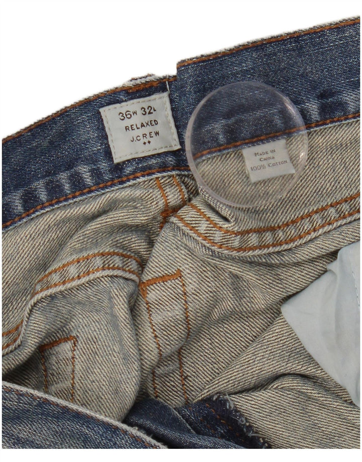 J. Crew Herren Relaxed Fit Straight Jeans W36 L32 Blaue Baumwolle
