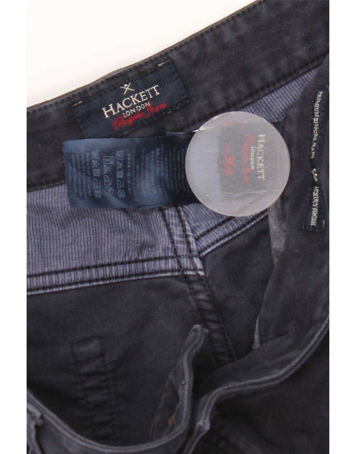 Hackett Damen Slim Freizeithose W36 L31 Marineblaue Baumwolle