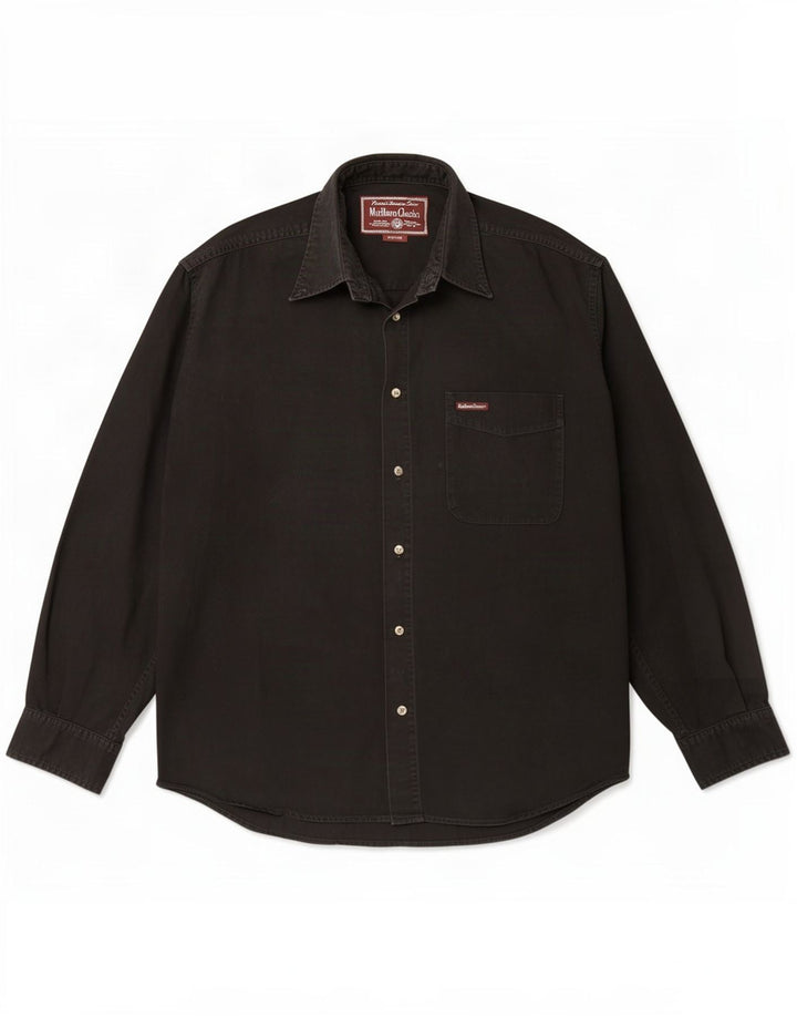 Marlboro Classics Herrenhemd Medium Schwarz