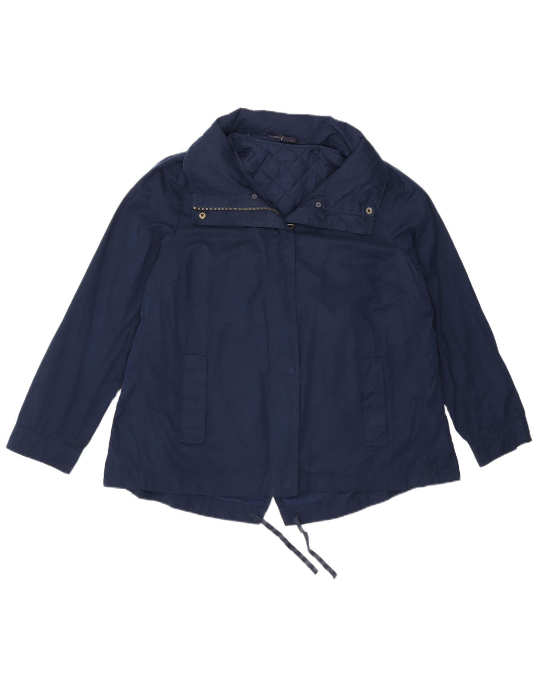 Marks & Spencer Damen-Regenjacke mit Kapuze, UK 14, Mittelmarineblau, Polyester