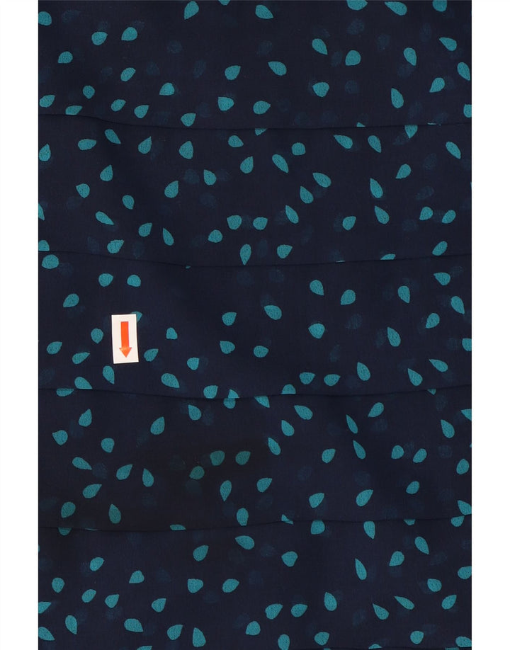 JAQUES VERT Womens Sleeveless Shift Dress UK 16 Large Navy Blue Spotted