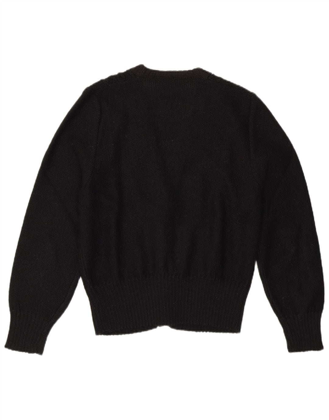 Vintage Damen Cardigan Pullover UK 10 Small Schwarz