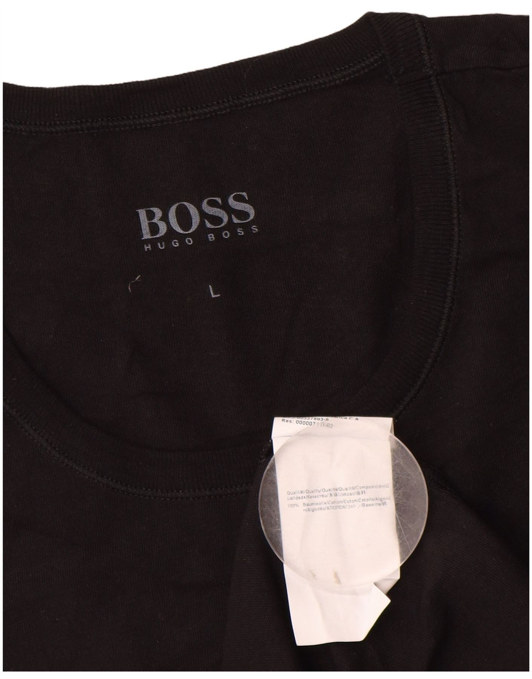 Hugo Boss Herren T-Shirt Top Large Schwarz Baumwolle
