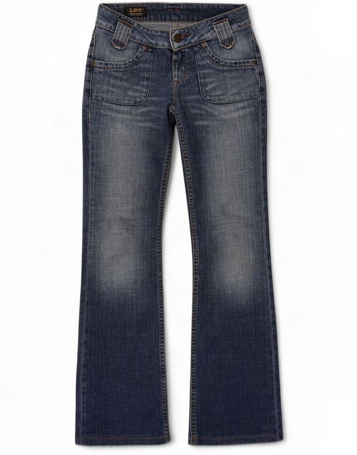 Lee Damen Leola Bootcut Jeans W27 L35 Blaue Baumwolle