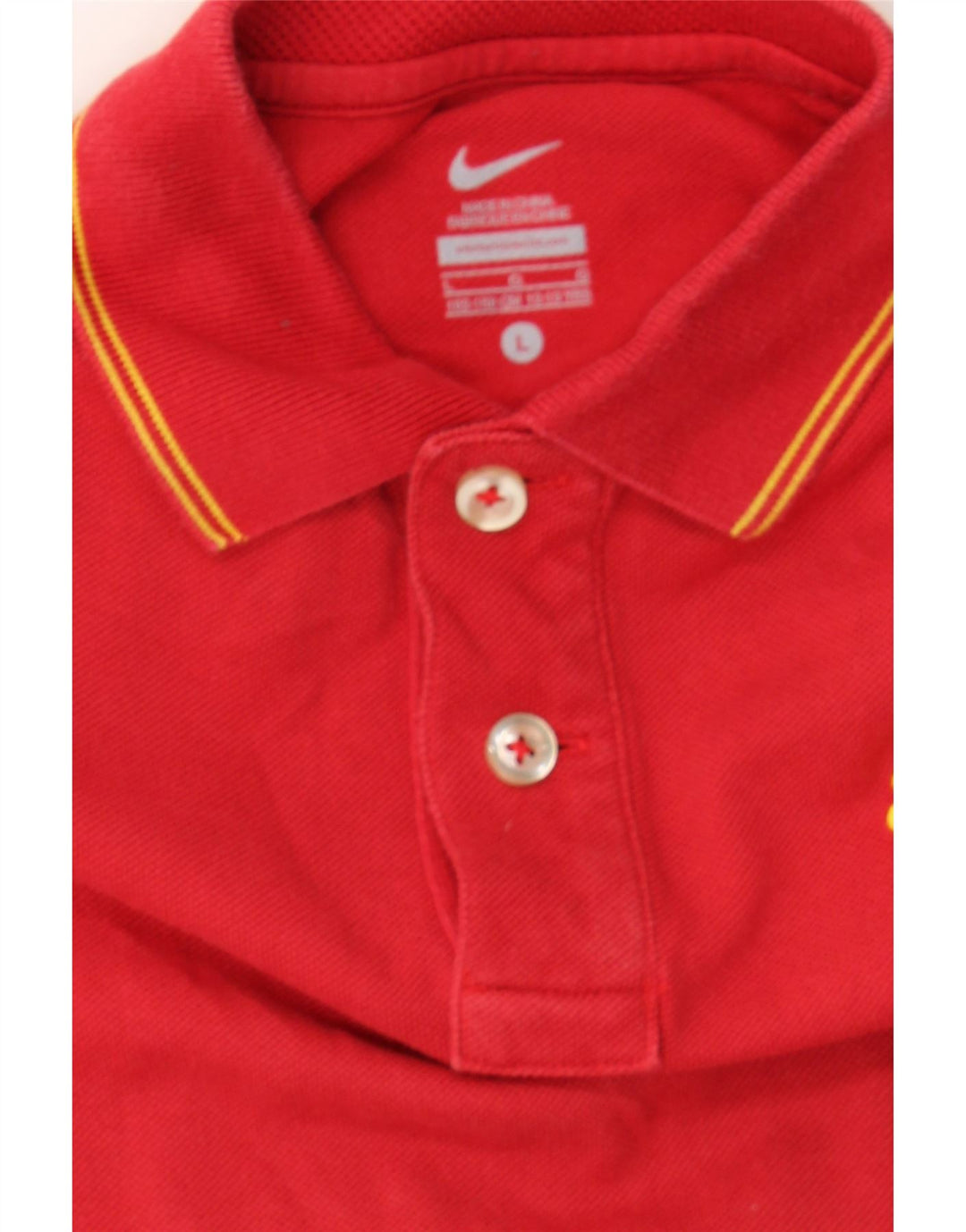 NIKE Boys Polo Shirt 12-13 Years Large  Red Cotton Vintage Nike and Second-Hand Nike from Messina Hembry 