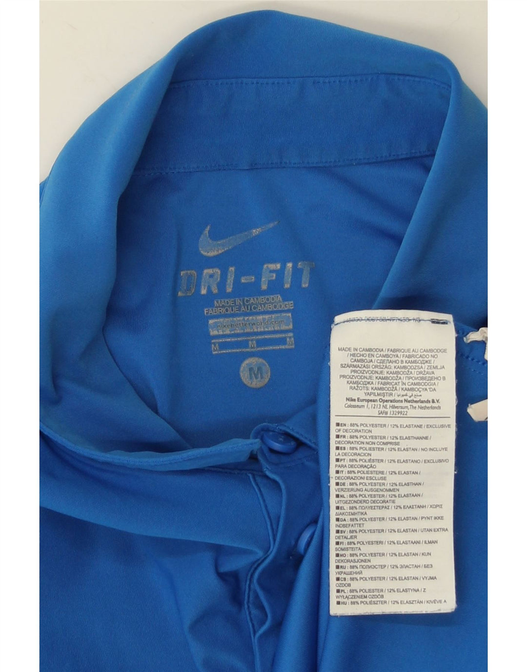 Nike Herren Dri Fit Poloshirt Mittelblaues Polyester