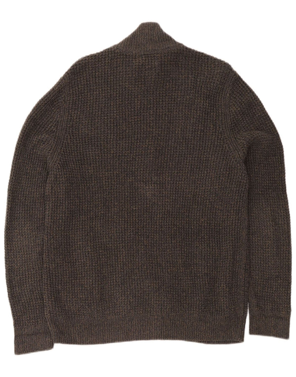 L.L.Bean Herren-Strickjacke aus mittelgrauer Baumwolle
