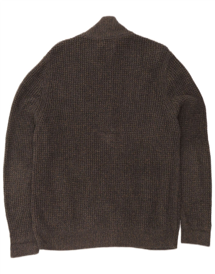 L.L.Bean Herren-Strickjacke aus mittelgrauer Baumwolle