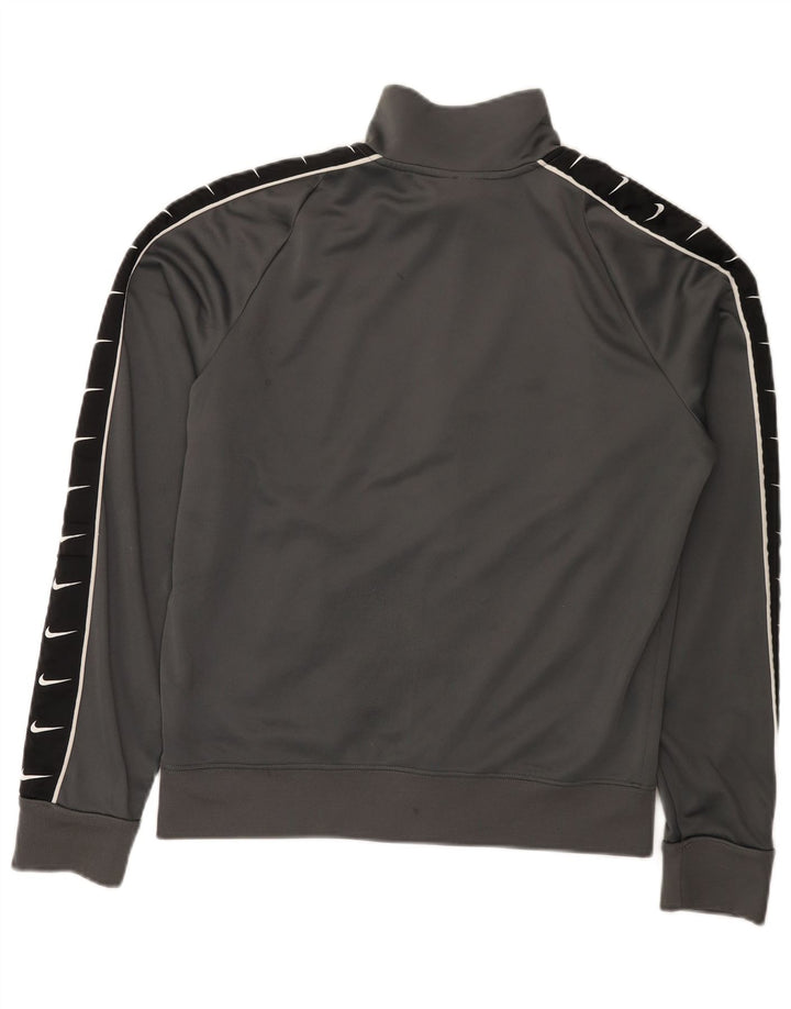 Nike Herren-Trainingsanzugoberteil mit Grafik, Größe S, Grau, Farbblock-Polyester