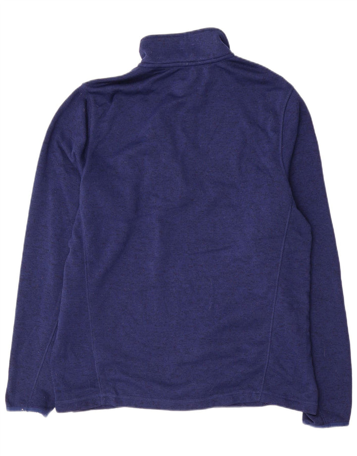 FILA Herren-Sweatshirt mit Reißverschluss am Hals, groß, marineblaues Polyester