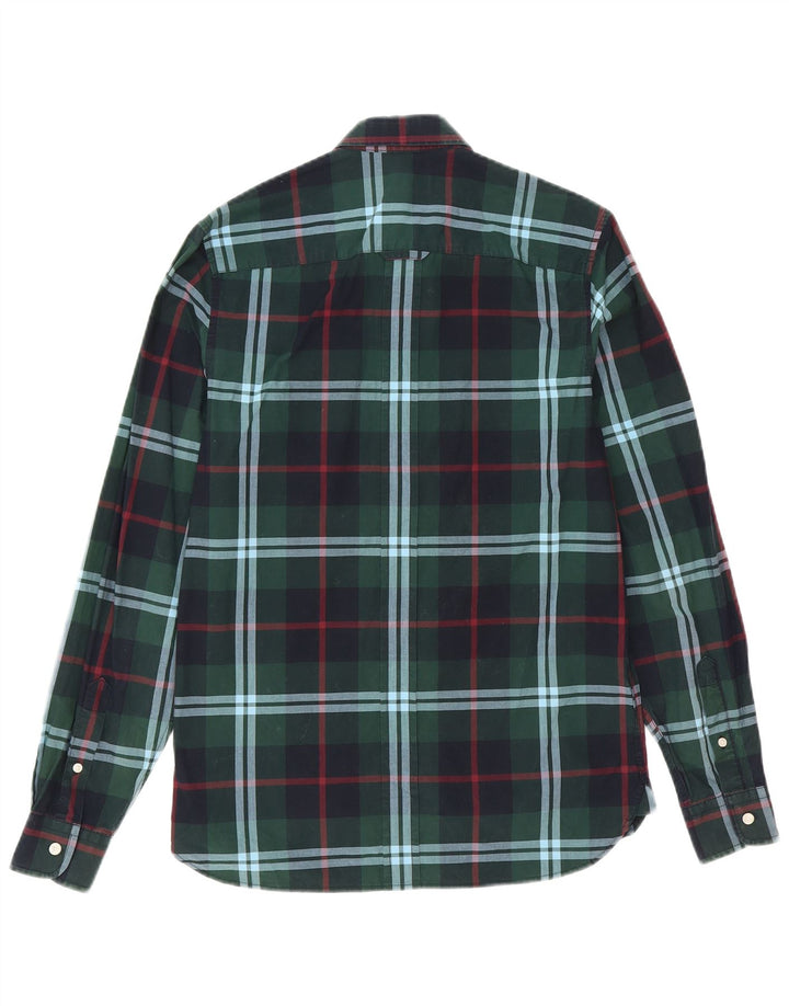 Fred Perry Herrenhemd, klein, grün, kariert, Baumwolle