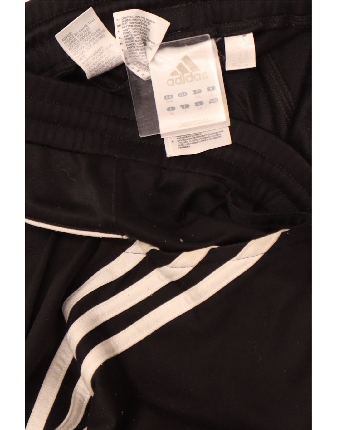 ADIDAS Herren-Trainingshose 2XL, schwarzes Colourblock-Polyester