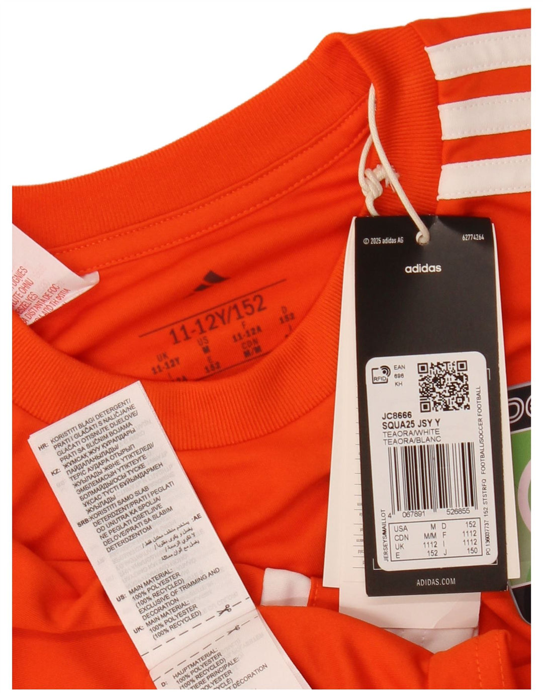 ADIDAS Jungen Aeroready Graphic T-Shirt Top 11–12 Jahre Orange Farbblock