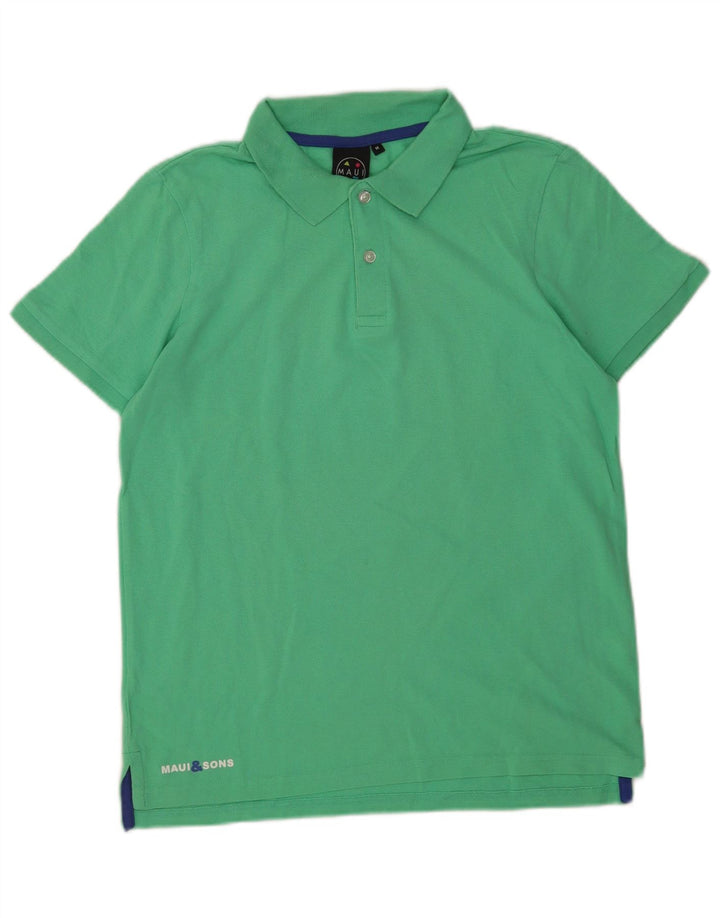 Maui and Sons Herren-Poloshirt aus mittelgrüner Baumwolle
