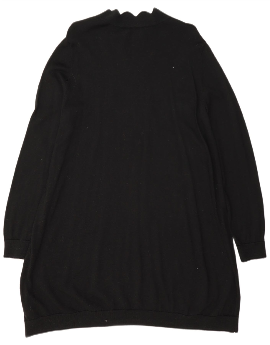 Cos Langarm-Pulloverkleid für Damen UK 14 Mittelschwarze Wolle