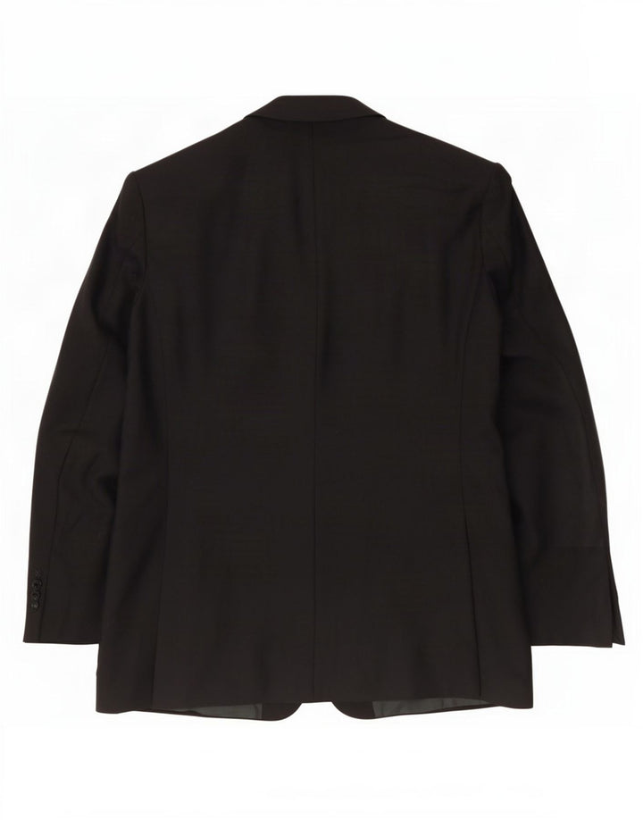 Marks & Spencer Herren-Blazer mit 2 Knöpfen, Größe 42, große schwarze Wolle